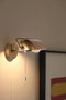 Opviq Lámpara de Pared de Metal Dorado 9084-2